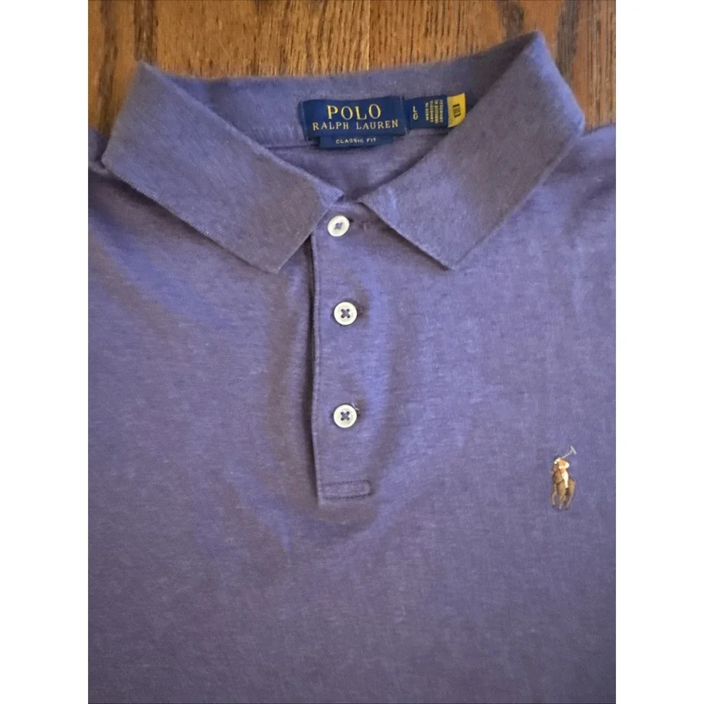 Polo Ralph Lauren Men's‎ Large Classic Polo In Purple Horse